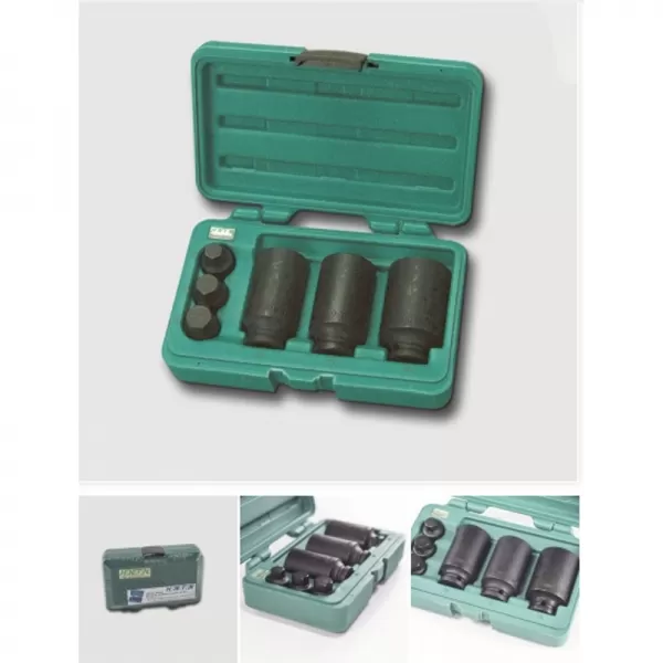 Sada průmyslových hlavic 1/2" 30-32-36mm imbus 14-17-19mm HONITON H6006L