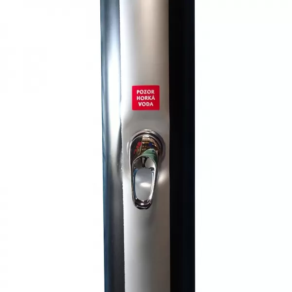 Solární sprcha s dlouhou hlavicí Hawaj Uno 38 l, černo-stříbrná