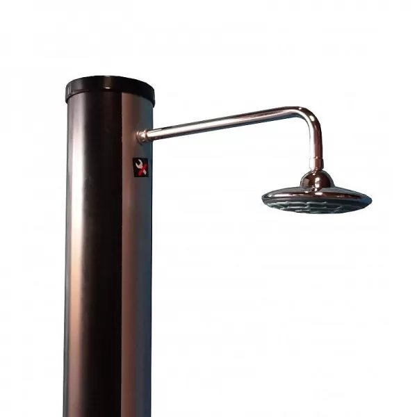 Solární sprcha s dlouhou hlavicí Hawaj Uno 38 l, černo-stříbrná