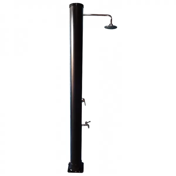 Solární sprcha s dlouhou hlavicí Hawaj Uno 38 l, černo-stříbrná