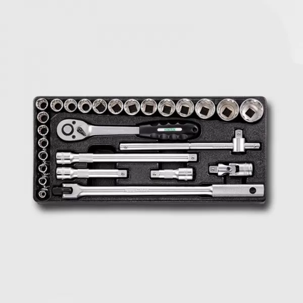 Sada šesťhranných hlavíc 1/2" 27 dielov plastová plato B HONITON HA001