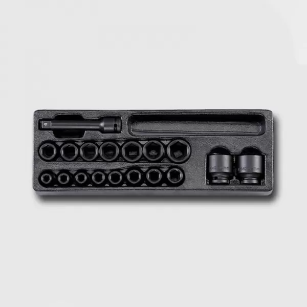 Sada průmyslových hlavic 1/2" 20 dílů, plastové plato A HONITON HA041