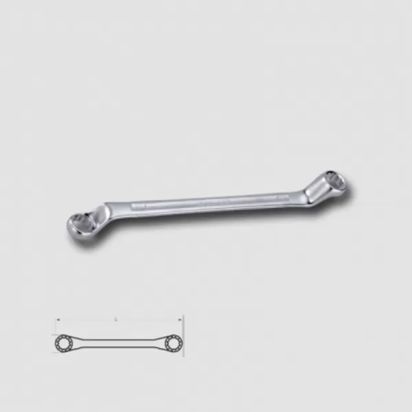 Klíč očkový výnutý 75° 40CRV 21x23mm HONITON HDW752123E