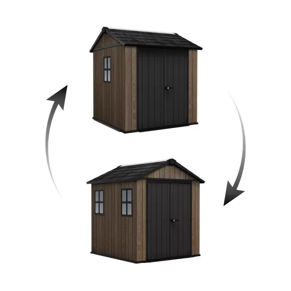 Zahradní domek 7,5 x 7 Walnut, s podlahou Keter Apex