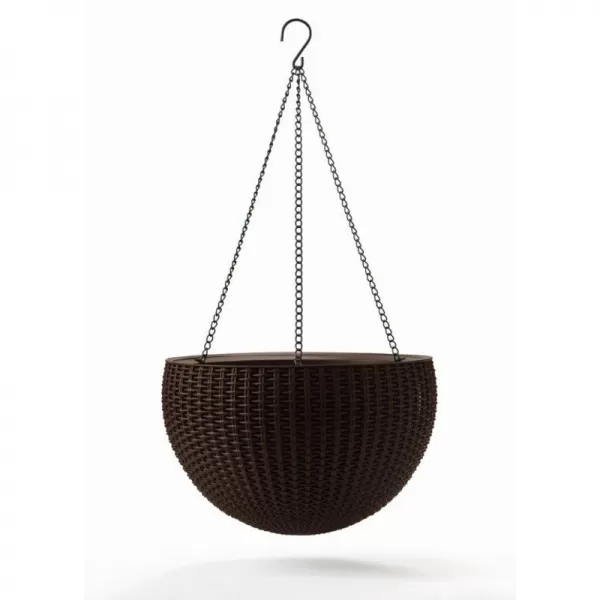 Květináč Keter Hanging Sphere whiskey hnědý
