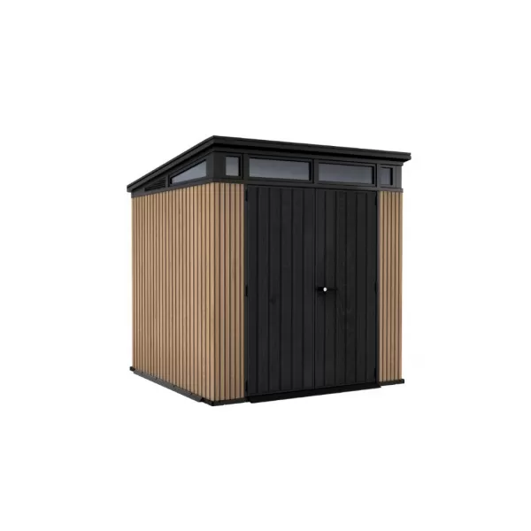 Záhradný domček 7x7 Vertical hnedý, s podlahou Keter PENT Signature 610678