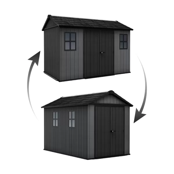 Záhradný domček Keter Newton Plus wide 11x7,5 sivý, s podlahou
