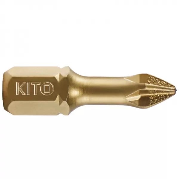 Sada hrotů 20 ks PH 3x25 mm S2/TiN KITO 4820113