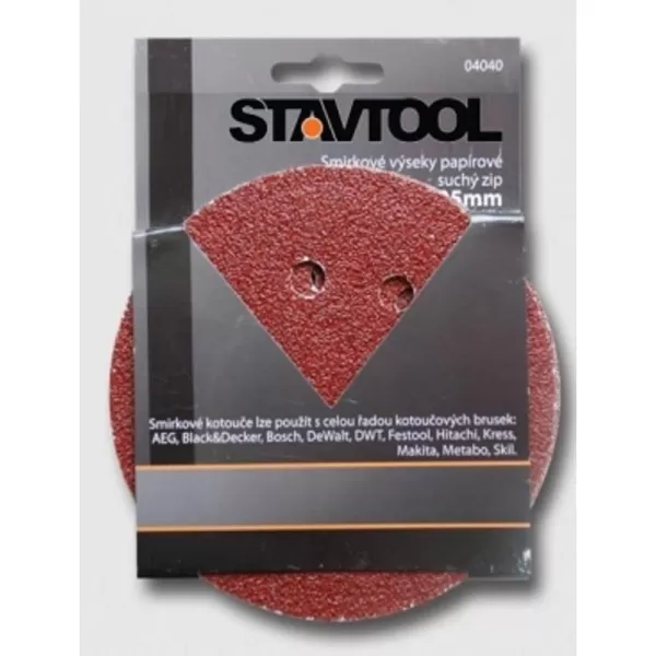 Brusný výsek-suchý zip 125mm, zr80 1balení 6ks STAVTOOL KL04080