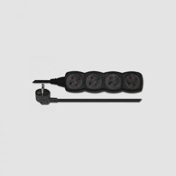 Prodlužovací kabel černý 4 zásuvky 5m EMOS KL871405
