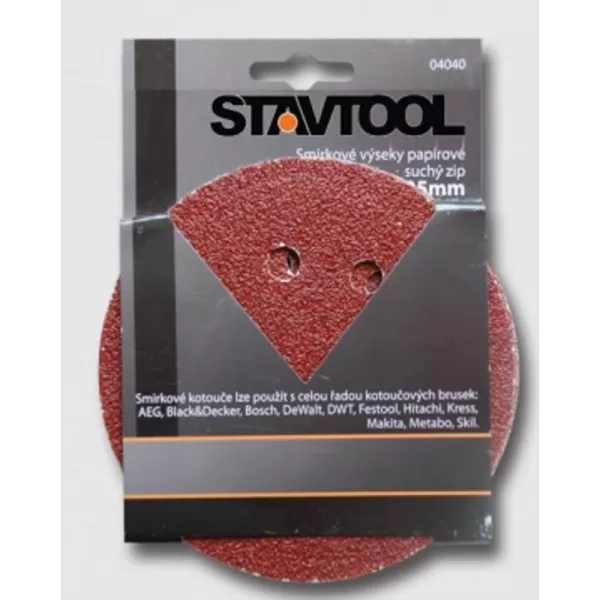 Brusný výsek-suchý zip 125mm, zr60 1balení 6ks STAVTOOL KL04060