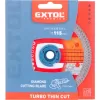 Kotouč diamantový řezný, turbo Thin Cut, suché i mokré řezání, 115x22,2x1,2mm Extol Premium 8803041