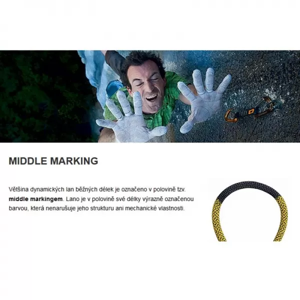 Jednoduché dynamické lano 100m SINGING ROCK STORM 9.8