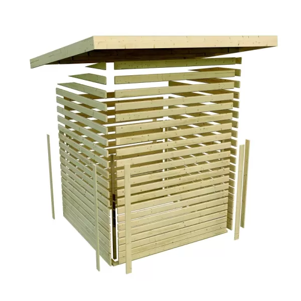 Dřevěný domek KARIBU ASKOLA 3 + přístavek 280 cm (77726) natur LG1768