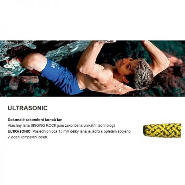 Jednoduché dynamické lano 100m SINGING ROCK STORM 9.8