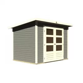 Dřevěný domek KARIBU STOCKACH 3 (82979) tm. Šedý LG1716