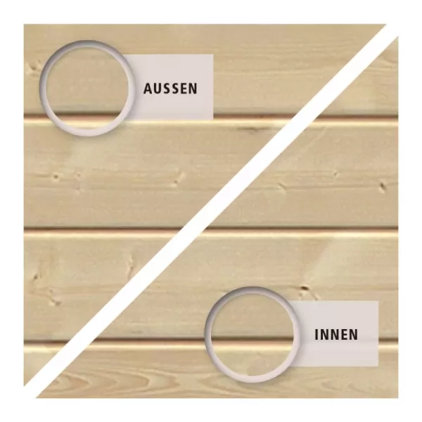 Dřevěný domek KARIBU ASKOLA 4 + přístavek 240 cm (73247) natur LG1709