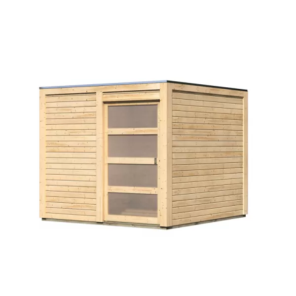 Dřevěný domek KARIBU QUBIC 1 (79845) natur LG2192