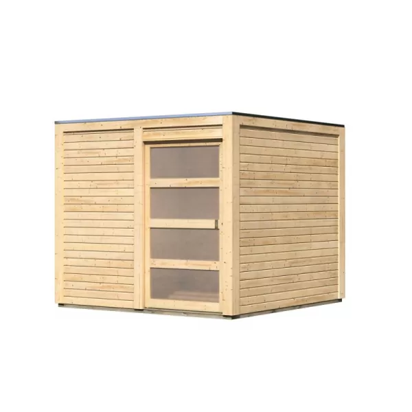 Dřevěný domek KARIBU QUBIC 2 (88527) natur LG2194