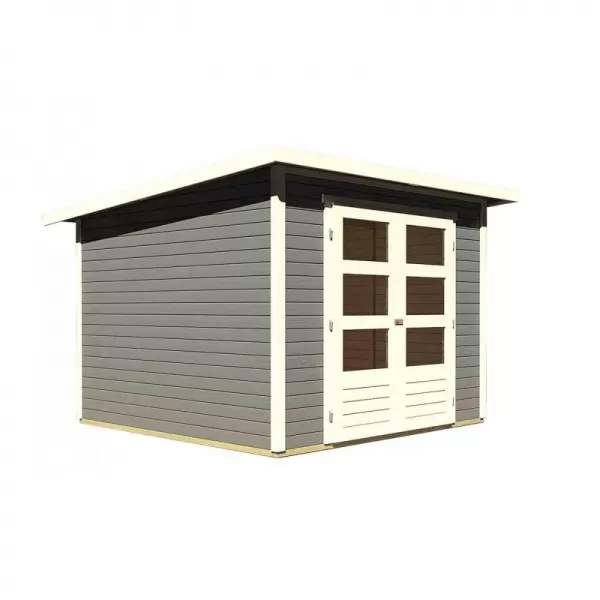 Dřevěný domek KARIBU STOCKACH 4 (82981) tm. Šedý LG1717