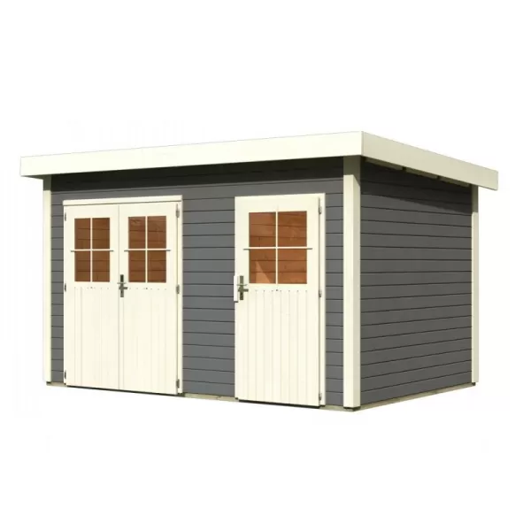 Dřevěný domek KARIBU TINTRUP (83140) tm. Šedý LG1781