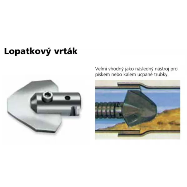 Trychtýřový vrták na čištění potrubí 60x195mm spojka 32mm ROTHENBERGER
