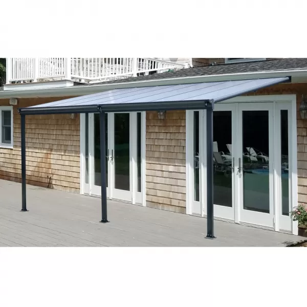 Hliníková pergola LANITPLAST WALL 43 antracit + bronz PC LG2122