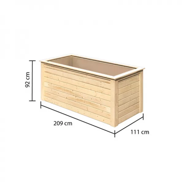 Vyvýšený záhon KARIBU HOCHBEET 281 (83326) natur