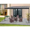 Hliníková pergola LANITPLAST WALL 43 antracit + čirý PC LG2123