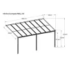 Hliníková pergola LANITPLAST WALL 53 antracit + bronz PC LG2128