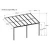 Hliníková pergola LANITPLAST WALL 43 bílá + čirý PC LG2126