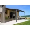 Hliníková pergola LANITPLAST WALL 33 antracit + opál PC LG2118