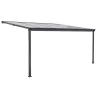 Hliníková pergola LANITPLAST WALL 33 antracit + opál PC LG2118