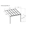 Hliníková pergola LANITPLAST WALL 33 bílá + bronz PC LG2121