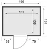 Finská sauna KARIBU BODIN (47829) LG2493