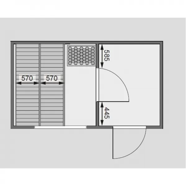Finská sauna KARIBU SKROLLAN 1 (86287) s předsíní LG1928