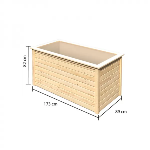 Vyvýšená posteľ KARIBU HOCHBEET 192 (64567) prírodná