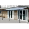 Hliníková pergola LANITPLAST WALL 53 antracit + čirý PC LG2129