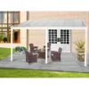 Hliníková pergola LANITPLAST WALL 53 bílá + bronz PC LG2131