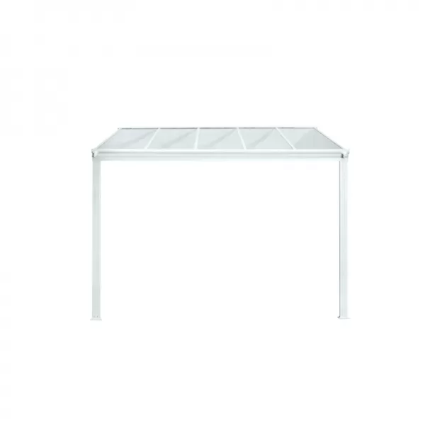 Hliníková pergola LANITPLAST WALL 33 biela + číry PC LG2085
