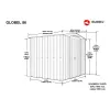 Domek GLOBEL 86 STŘÍBRNÝ se střešním oknem LG2073