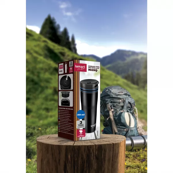 Termohrnek černo/modrá Manq LAMART LT4050