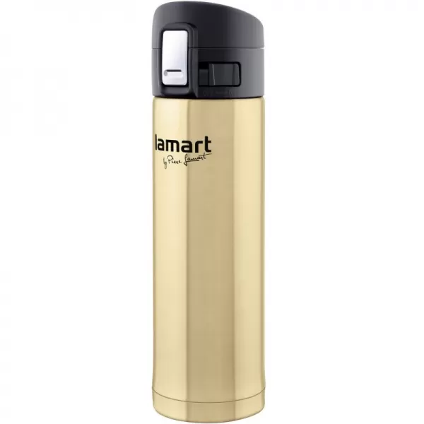 Termoska s pojistkou zlatá Branche 0,42L LAMART LT4009