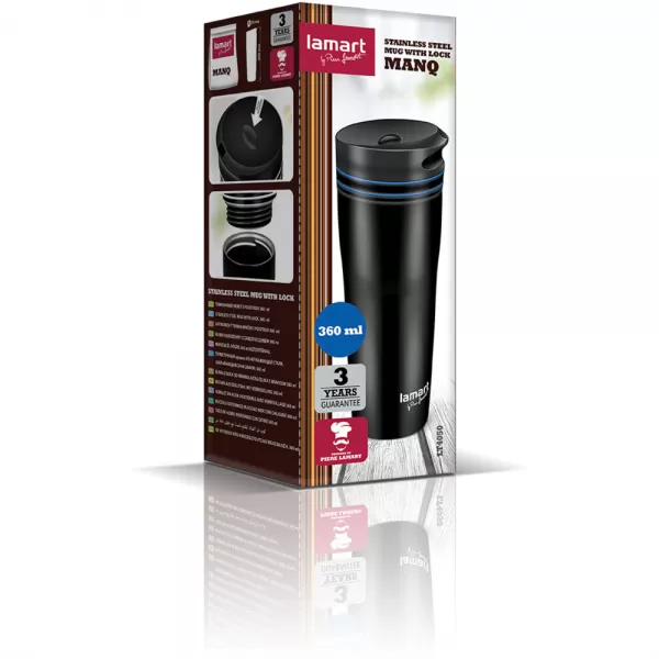 Termohrnek černo/modrá Manq LAMART LT4050