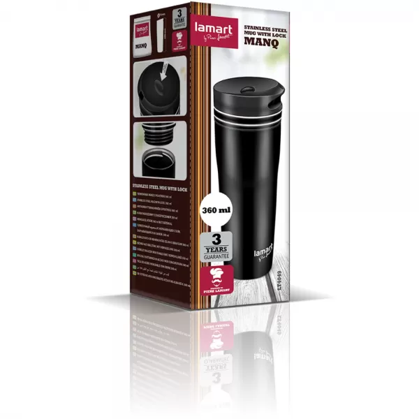 Termohrnek černo/bilá Manq LAMART LT4049