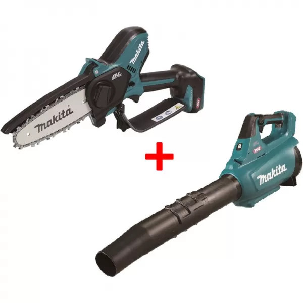 Aku set Makita XGT 40 V bez aku - Prořezávací pila UC029GZ01 + Ofukovač UB001GZ