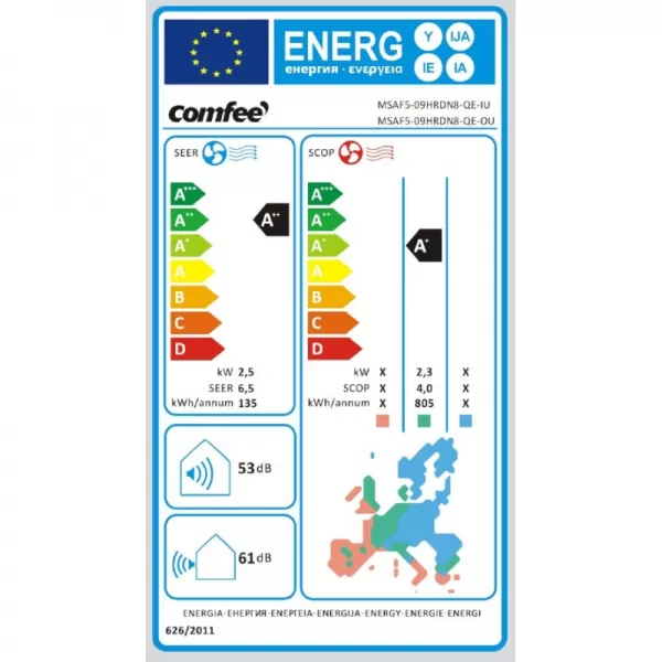 Klimatizace Midea/Comfee MSAF5-09HRDN8-QE SET QUICK
