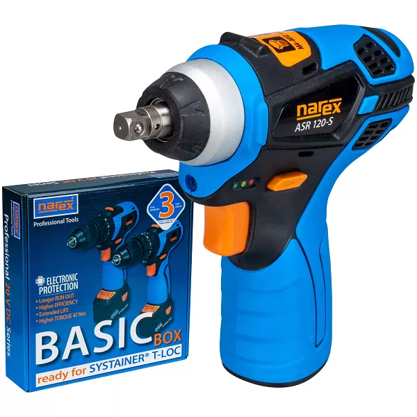Aku rázový utahovák 12V bez aku NAREX ASR 120-S Basic Box 65405473