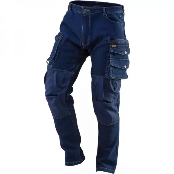 Pracovní kalhoty DENIM vyztužená kolena velikost L NEO tools 81-228-L