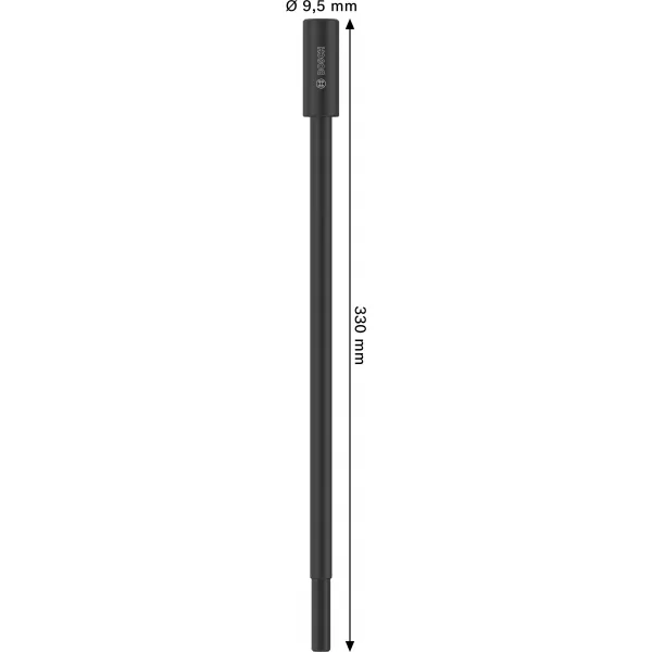 Prodlužovací díl 305 mm s velikostí klíče 3/8"/9,5 mm šestihranná upínací stopka Bosch 2608594628